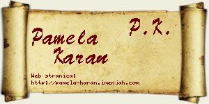 Pamela Karan vizit kartica